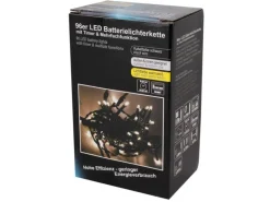 Lex 96er LED Lichterkette Timer 8 Lichteffekte Batteriekette Außen & Innen Warmweiß