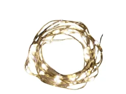 Lex 80er Micro LED Drahtlichterkette Batteriekette Lichterkette Deko Warmweiß