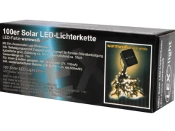 Lex 100er Solar LED Lichterkette Innen Außen Gartenbeleuchtung Party Outdoor Warmweiß