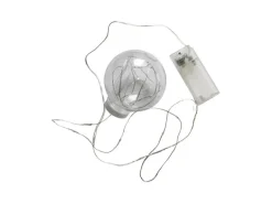 Lex Kugel Lichterkette 20 Micro LED Ø 8 cm Warmweiß Batterie Lichterkugel Innen Deko