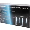 Lex LED Lichterkette 20 Eiszapfen 100 LEDs Außen & Innen 8 Lichteffekte Weiß