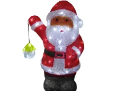 Lex LED Weihnachtsfigur Acryl Weihnachtsmann 46cm Figur Beleuchtet Weihnachtsdeko