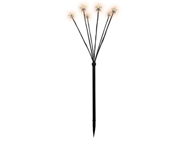 Lex 4x LED Sternenfächer-Stäbe 60cm Batterie Timer Lichterkette Weihnachtsdeko Licht