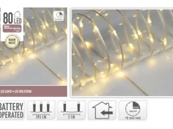 Lichterkette 80 LEDs Warmweiß