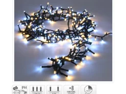 Lichterkette mit 700 LEDs 14 m Weiß