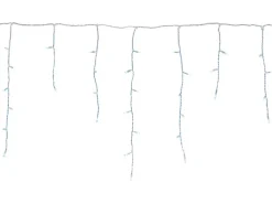 Lichtervorhang 180 LEDs Tageslichtweiß Transparentes Kabel 9,5 m
