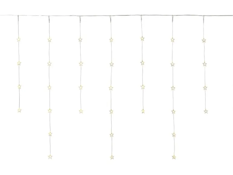 Lichtervorhang Sterne Warmweiß 40 LEDs