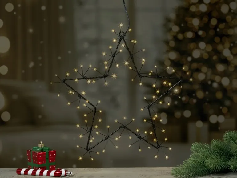 Lichtfigur Stern 30 cm x 30 cm Warmweiß 100 LEDs