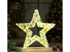 Lichtfigur Stern 45 cm x 5 cm x 43,5 cm Warmweiß 120 LEDs