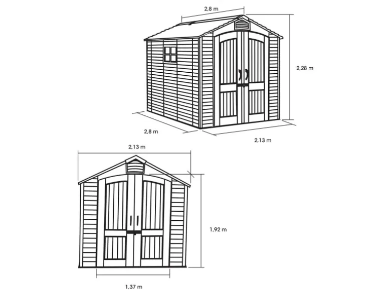 Lifetime Kunststoff-Gerätehaus Luna 5,81 m²