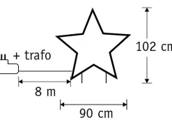 Luca Lighting Gartenstecker Stern 225 LED Classic Weiß