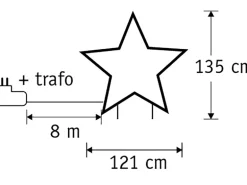 Luca Lighting Gartenstecker Stern 350 LED Classic Weiß