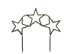 Luca Lighting Gartenstecker Garden D'light Stern Schwarz 180 Lichter