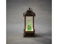 Luca Lighting Laterne Winterszenerie Antik Warm Weiß 3-fach Sortiert