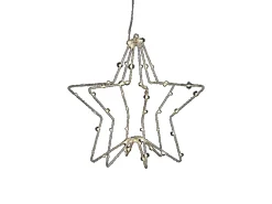 Luca Lighting LED-Stern Hängend 60 LEDs Ø 30 cm Silber