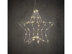 Luca Lighting LED-Stern Hängend 60 LEDs Ø 30 cm Silber