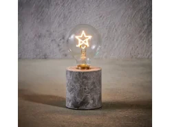 Luca Lighting Tischlampe Stern Warm Weiß mit Timer 18 cm x Ø 8 cm