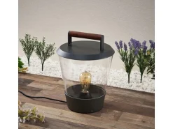 Lucande Larkyn 9617052 Spritzwassergeschützt Modern in Schwarz aus Aluminium 1-flammig E27