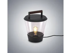 Lucande Larkyn 9617052 Spritzwassergeschützt Modern in Schwarz aus Aluminium 1-flammig E27