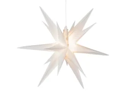 Lumineo LED-Dekostern 6 LEDs Warmweiß Ø 40 cm Weiß