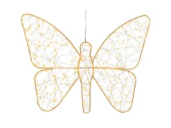 Lumineo LED-Schmetterling Metall 400 LEDs Kaltweiß 58 cm x 43 cm