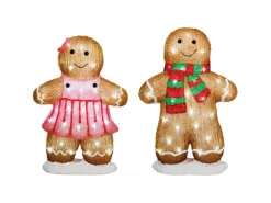 Lumineo LED-Weihnachtsfigur Lebkuchen 2-fach Sortiert 46 cm