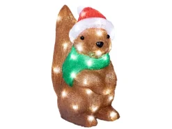 Lumineo Leuchtfigur Eichhörnchen 50 LEDs Kaltweiß 16 cm x 30 cm x 30 cm Braun