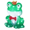 Lumineo Leuchtfigur Frosch 40 LEDs Kaltweiß 18,5 cm x 23,2 cm x 28 cm Grün