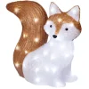 Lumineo Leuchtfigur Fuchs 60 LEDs Kaltweiß 20 cm x 36 cm x 37 cm Weiß