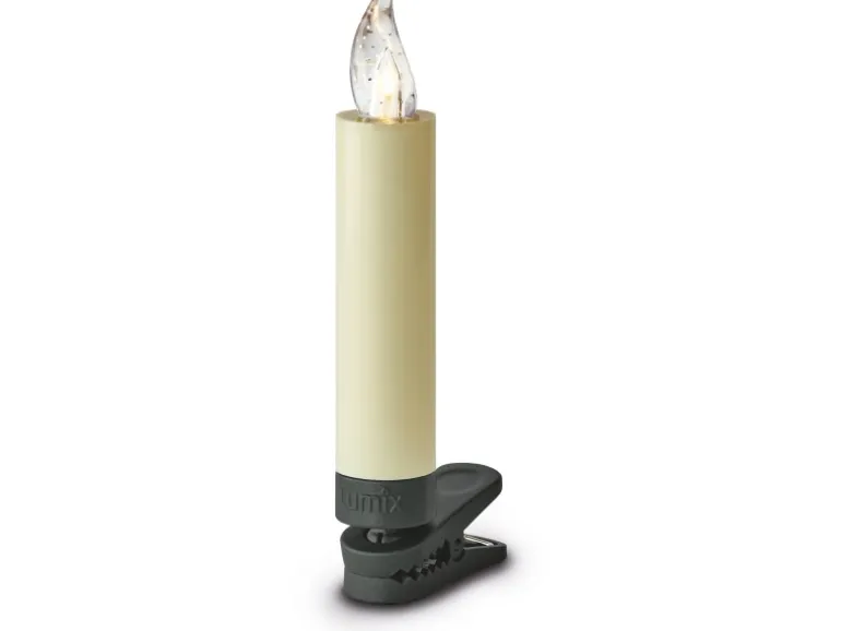 Lumix Basic Christbaumkerzen 10er-Set mit Fernbedienung Warmweiß
