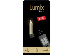Lumix Basic Christbaumkerzen 10er-Set mit Fernbedienung Warmweiß