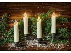 Lumix Basic Christbaumkerzen 10er-Set mit Fernbedienung Warmweiß