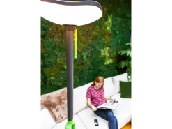 Lutec LED-Solar-Außenstehleuchte Poppy Anthrazit-Grün 190 x 47,5 x 45,5 cm