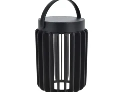 Lutec LED-Solar-Außentischleuchte Kozy 1-flammig Schwarz Ø 13,7 cm x 18,6 cm