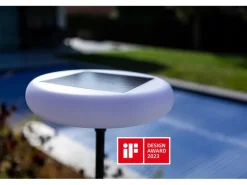 Lutec Solar LED-Stehleuchte Pops 1-flammig Schwarz