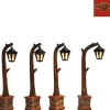 Luville Straßenlaternen Holz 4 Stück 10,5 cm x 2 cm x 10,5 cm
