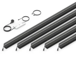 LyghtUp LED-Zaunbeleuchtung Set 5 x LED-Leiste 173,3 cm Netzteil Anthrazit