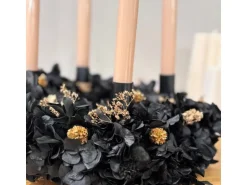 Lykke&You Adventskranz Winter Noir in Schwarz Gold