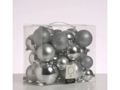 Marelida Christbaumkugel Weihnachtskugel Bruchfest Glänzend Matt Glitzernd Silber 26er