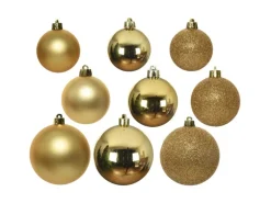 Marelida Christbaumkugel Weihnachtskugel Bruchfest Glänzend Matt Glitzernd Gold 26er