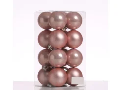 Marelida Christbaumkugeln Weihnachtskugeln Christbaumschmuck Kunststoff 4cm Rosa 16St