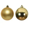 Marelida Christbaumkugeln Weihnachtskugeln Christbaumschmuck Kunststoff Gold 10cm 4St