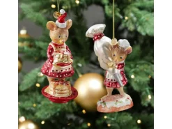 Marelida Christbaumschmuck Maus Mit Spritzbeutel Süß Weihnachtsbäckerei Glas H  14cm