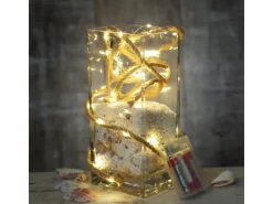 Marelida LED Lichterkette Seil Deko Jute Tau Kordel 40LED 2m Timer Maritim Für Innen