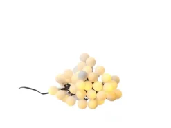 Marelida LED Solar Lichterkette Berry Cherry 30 Weiße Kugeln Bälle 8 Modi 4,5m Sensor