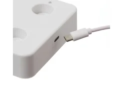 Marelida LED Stabkerzen LISA Tafelkerzen Dinnerkerzen Wiederaufladbar Grau 4er Set