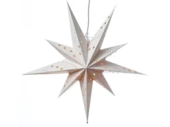 Marelida Papierstern Emma Weihnachtsstern Faltstern Leuchtstern D 58cm Inkl Kabel Weiß