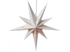 Marelida Papierstern Emma Weihnachtsstern Faltstern Leuchtstern D 58cm Inkl Kabel Weiß