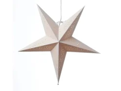 Marelida Papierstern Lea Weihnachtsstern Faltstern Leuchtstern D 55cm Inkl Kabel Weiß