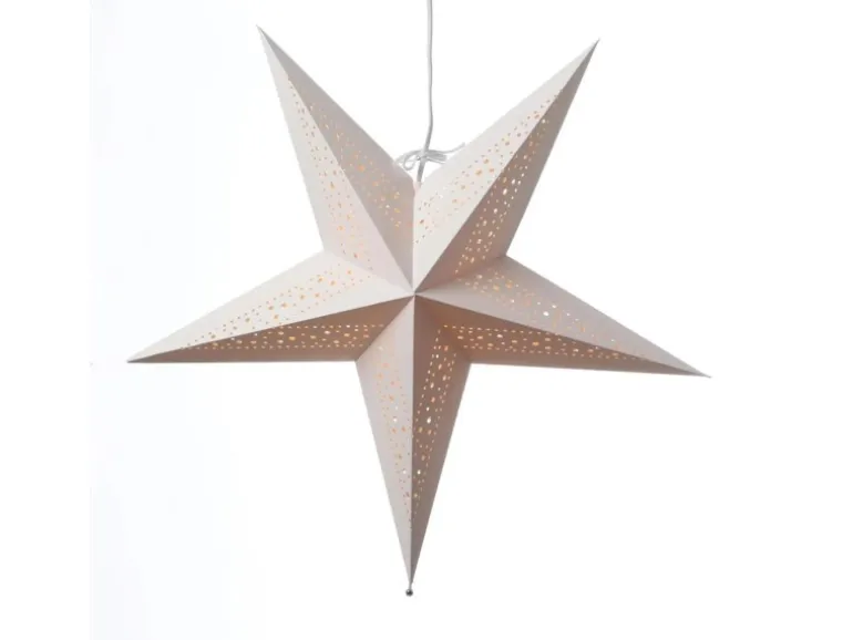 Marelida Papierstern Lea Weihnachtsstern Faltstern Leuchtstern D 55cm Inkl Kabel Weiß